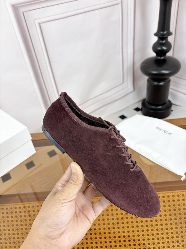 TR Deep Mouth Slip-on Loafers Coffee Suede 931972
