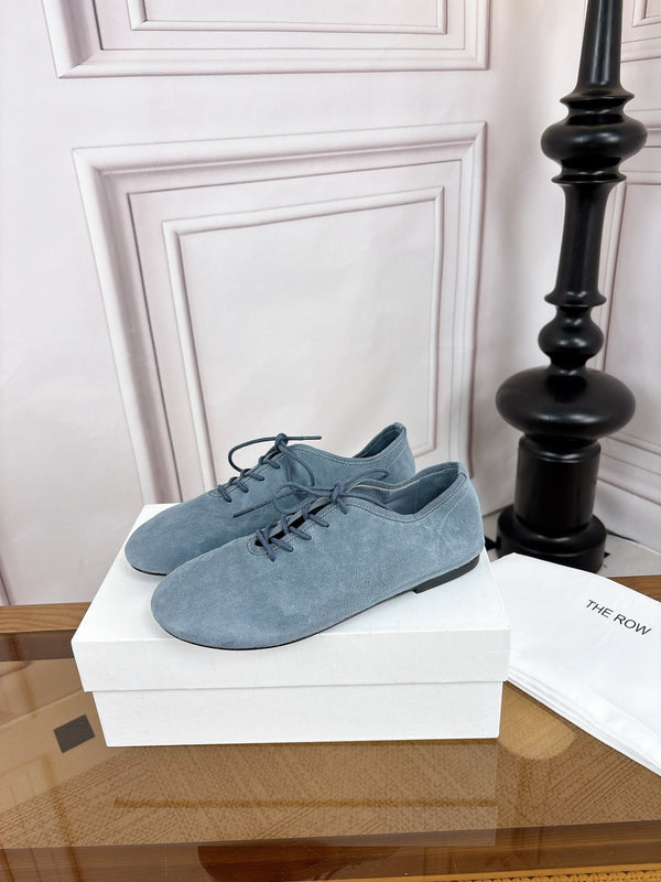 TR Deep Mouth Slip-on Loafers Blue Grey Suede 931973