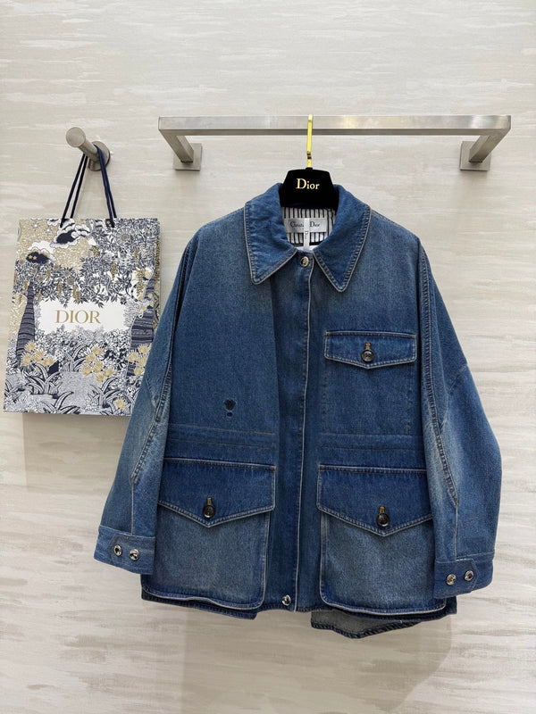 CD 25 Denim Jacket Blue Cotton