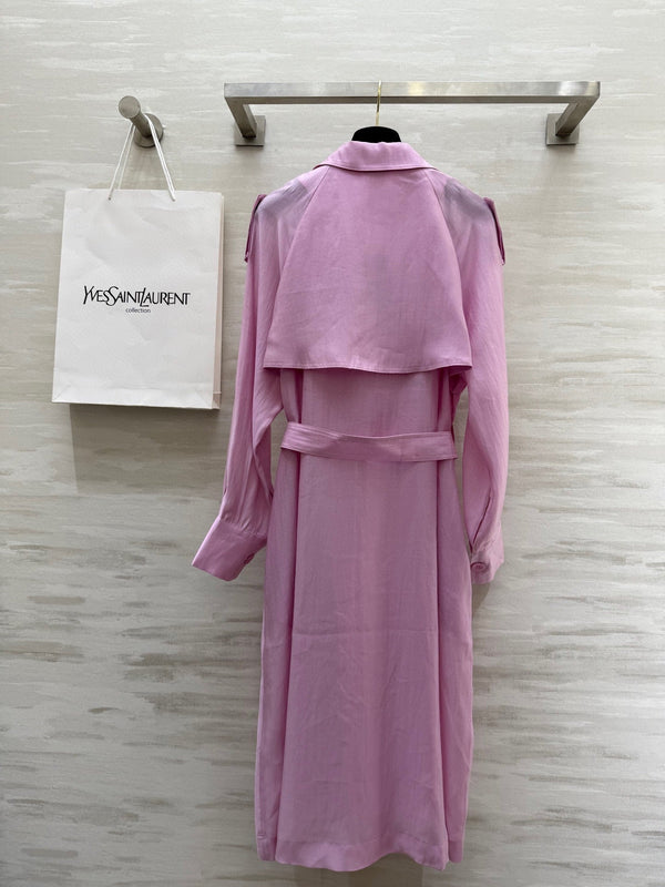 YSL 25 Windbreaker Jacket Pink Tencel