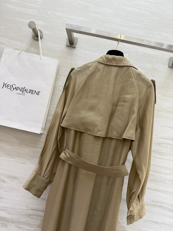 Giacca a vento YSL 25 in tencel beige