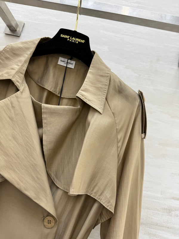 Giacca a vento YSL 25 in tencel beige