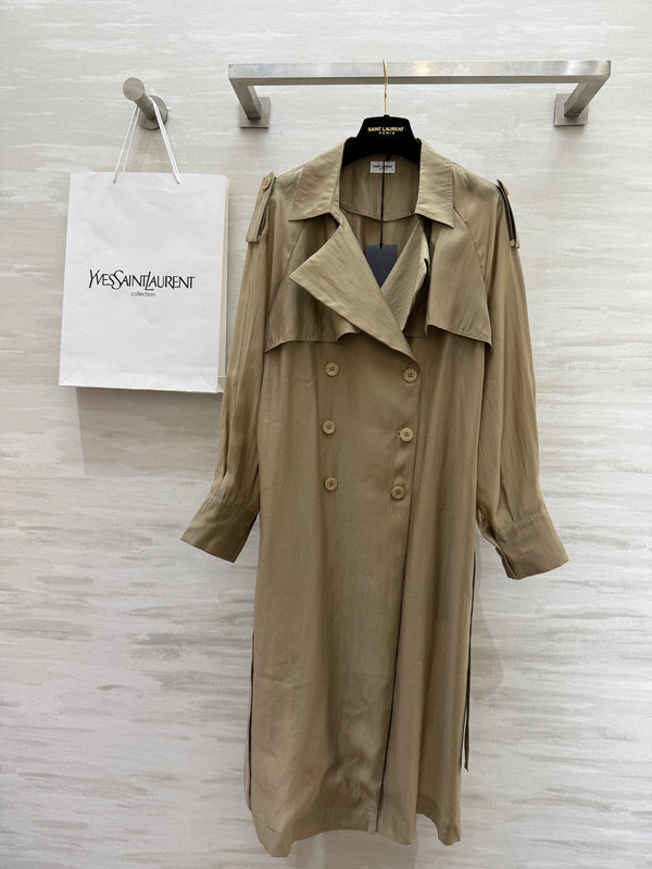 Giacca a vento YSL 25 in tencel beige