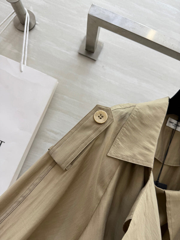 Giacca a vento YSL 25 in tencel beige