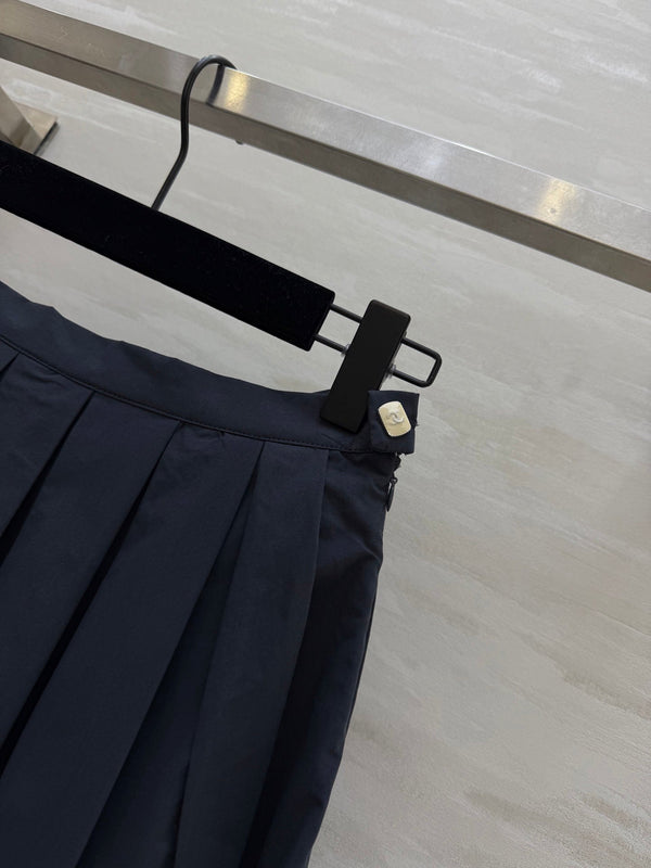 CC Bowknot Skirt Black Cotton