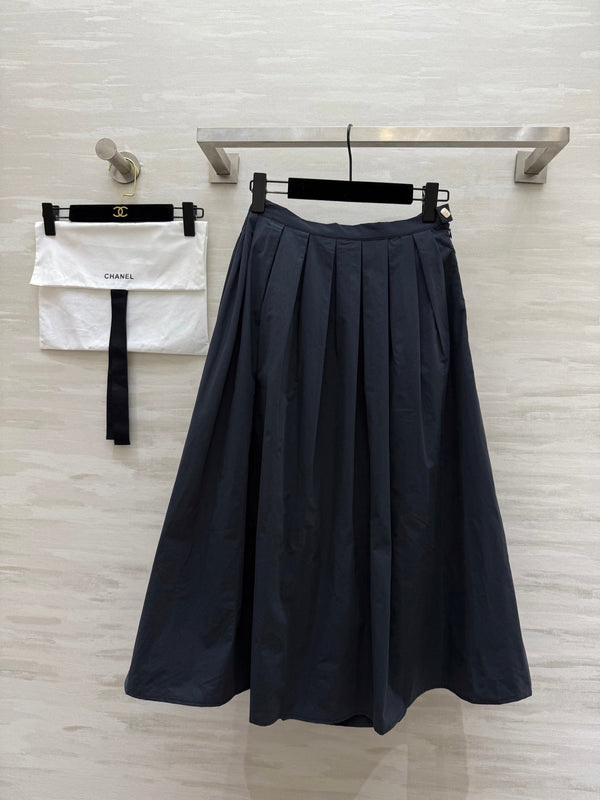CC Bowknot Skirt Black Cotton