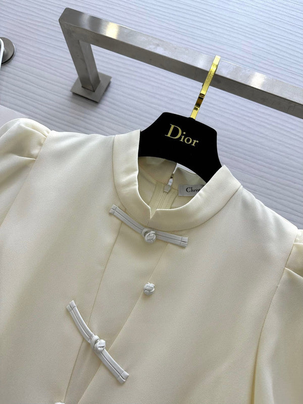 CD 25 Dress Light Cream Cotton