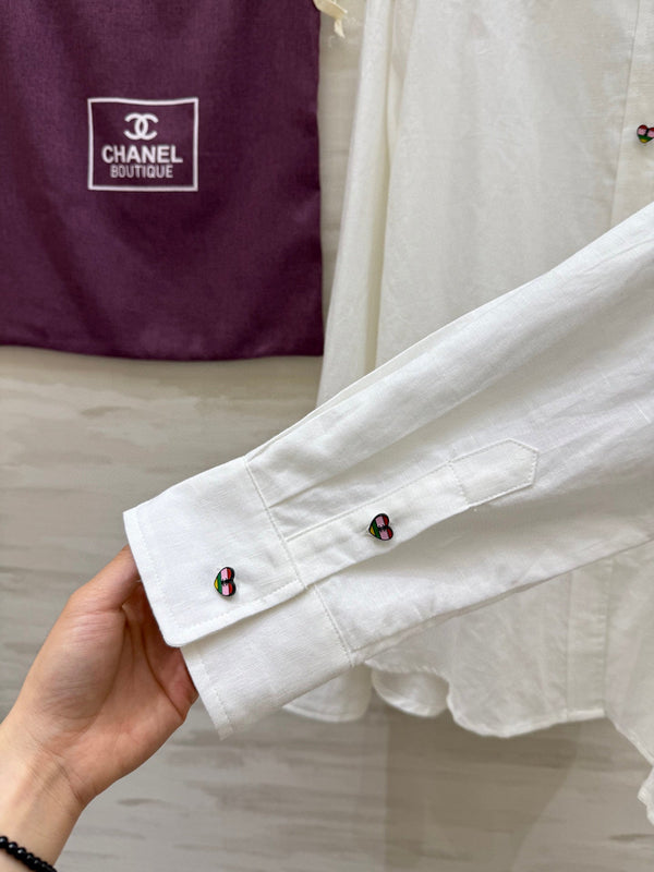 CC Casual Shirt White Linen