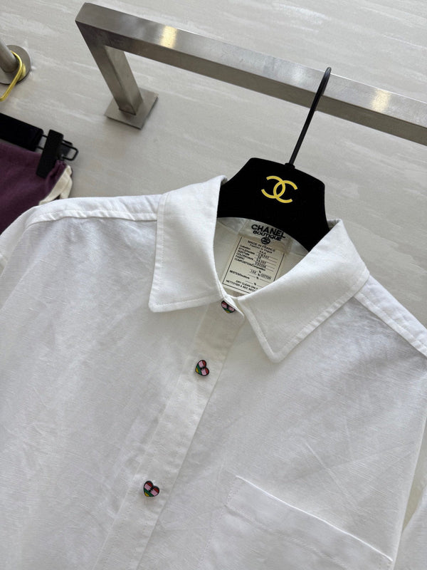 CC Casual Shirt White Linen