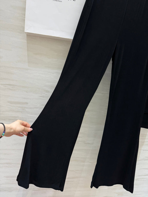 YSL 25 Vest Pant Set Black Acetate