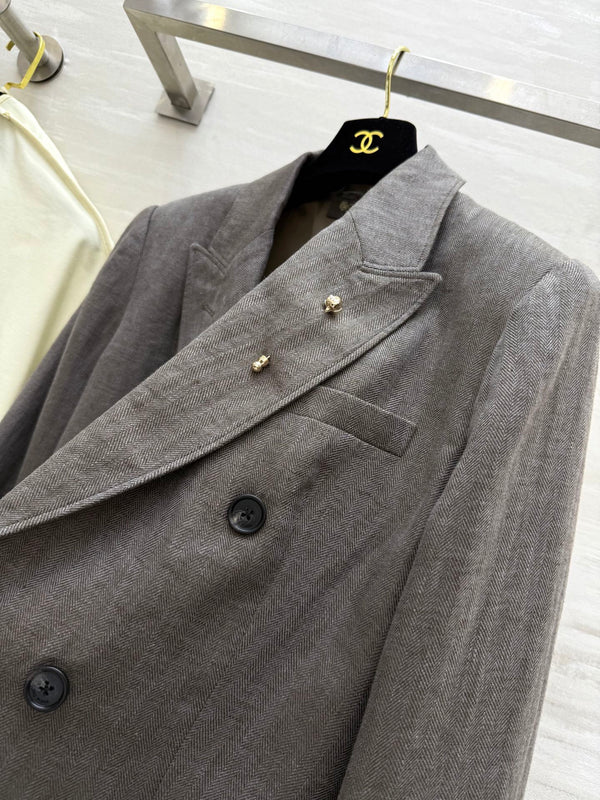 LP 25 Suit Jacket Gray Linen 298572