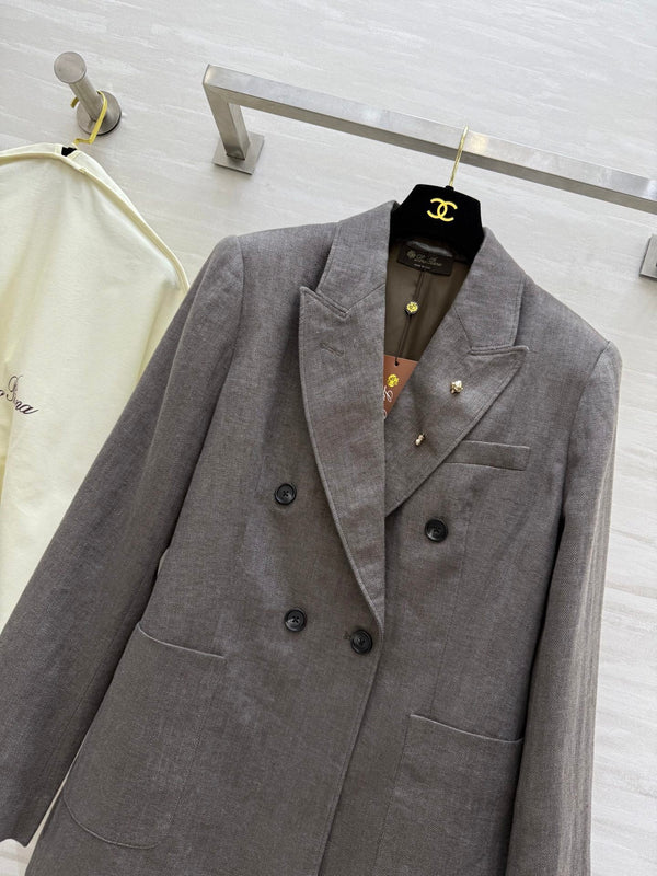 LP 25 Suit Jacket Gray Linen 298572