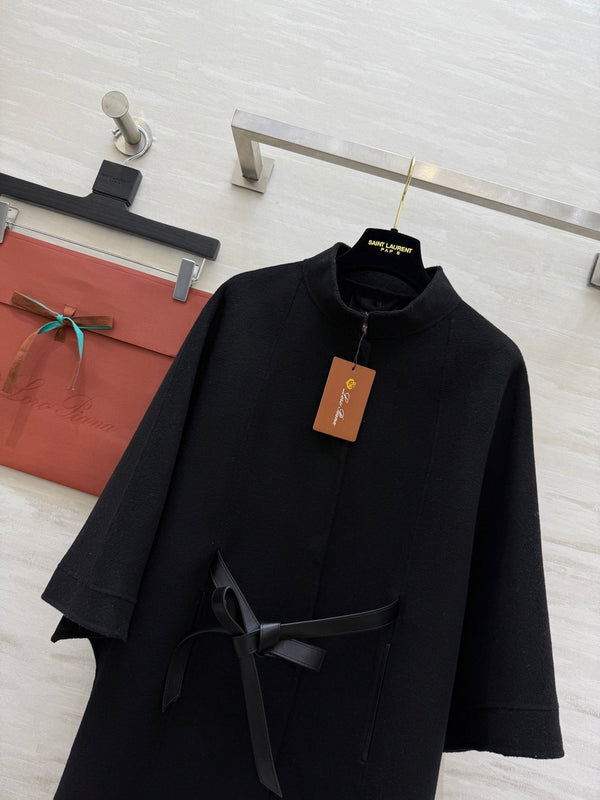 LP 25 Salzburg Cape Coat Black Cashmere 319366