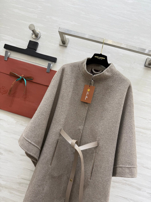 LP 25 Salzbourg Manteau Cape Marron Naturel Cachemire 319368