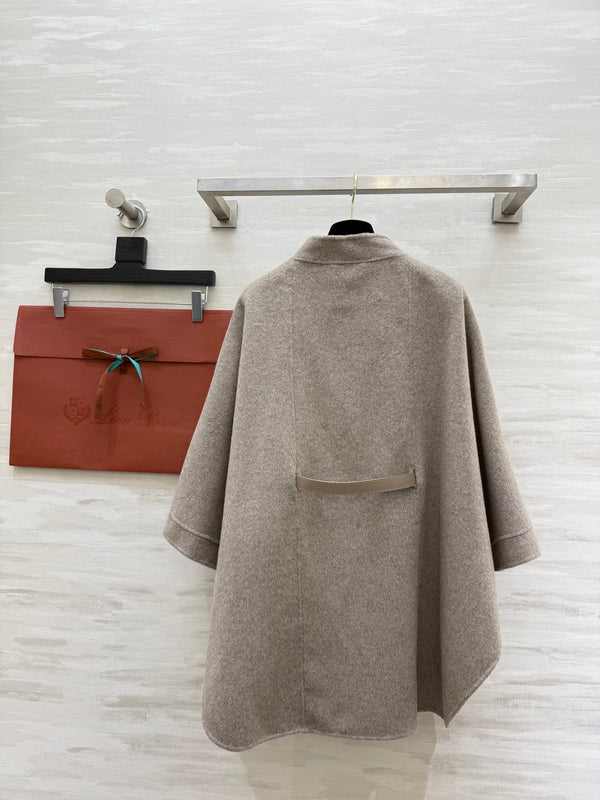LP 25 Salzbourg Manteau Cape Marron Naturel Cachemire 319368
