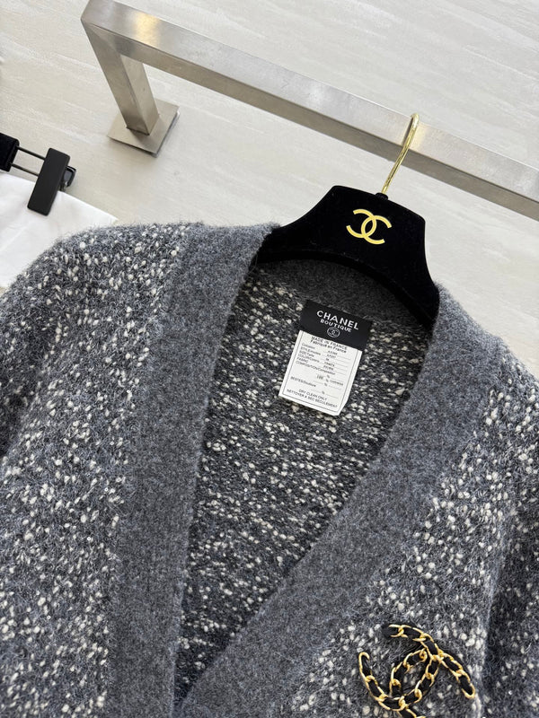 CC Gilet Gris Laine Tweed 343312