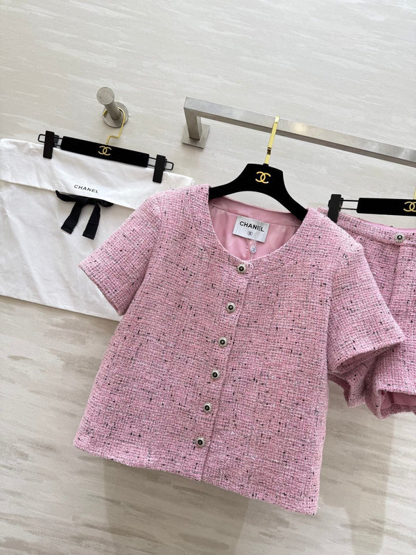 CC 26s Ensemble Classique Fabriqué à la Main en Tweed Rose 352313