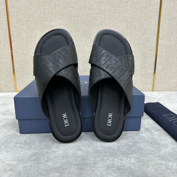 CD ALIAS SANDALO NERO IN PELLE DI VITELLO GOFFRATA