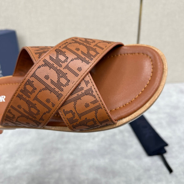 CD ALIAS SANDAL CIDER EMBOSSED CALFSKIN