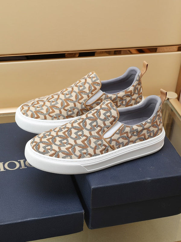 CD SOLAR SLIP-ON BEIGE MIX BROWN FABRIC