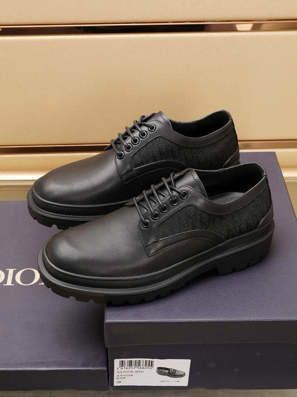 CD EXPLORER DERBY SHOE BLACK CALFSKIN