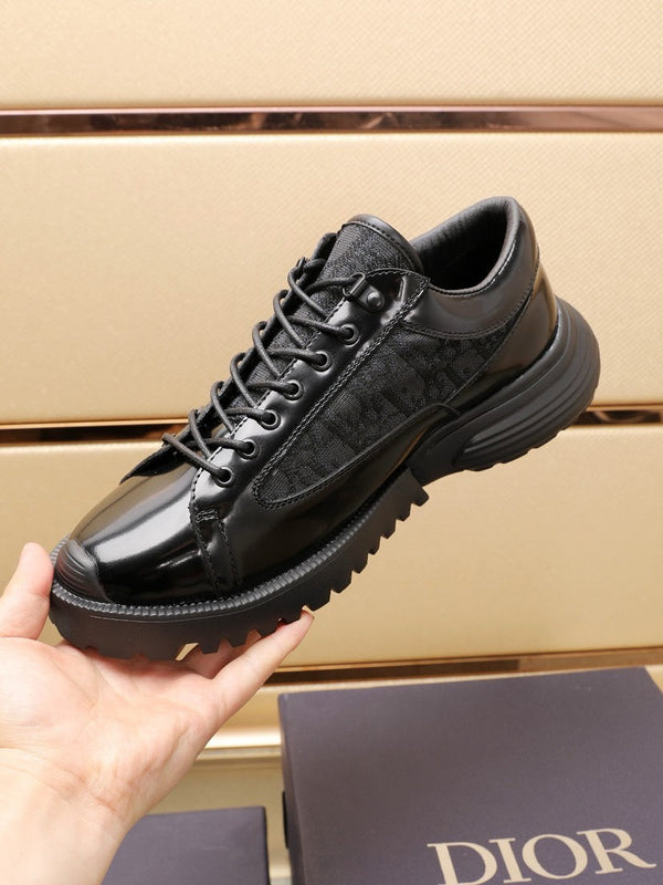 CD COMBAT DERBY SHOE BLACK POLISHED CALFSKIN