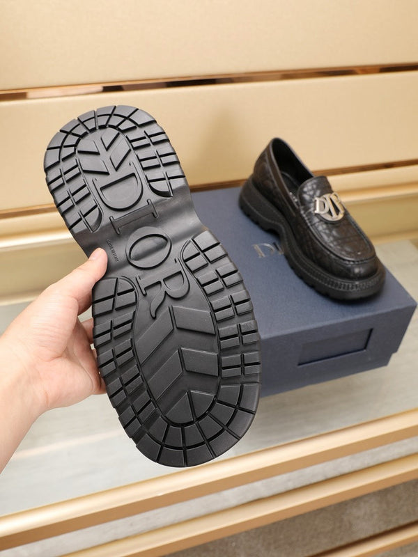 CD EXPLORER LOAFER BLACK EMBROIDED CALFSKIN