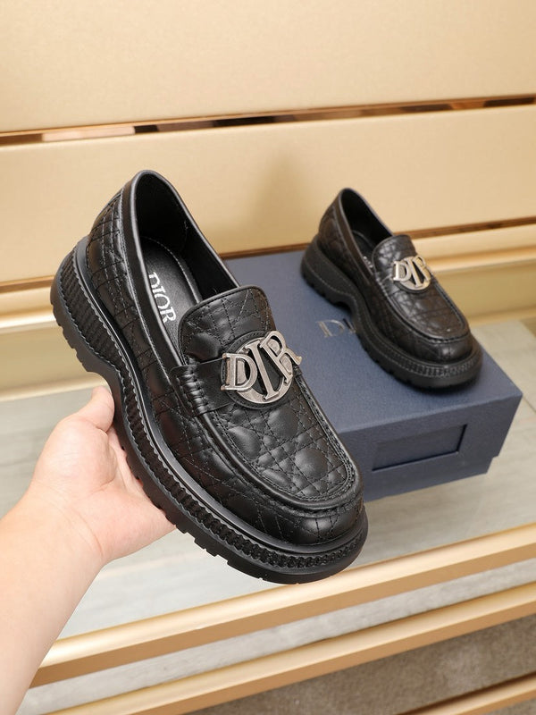 CD EXPLORER LOAFER BLACK EMBROIDED CALFSKIN