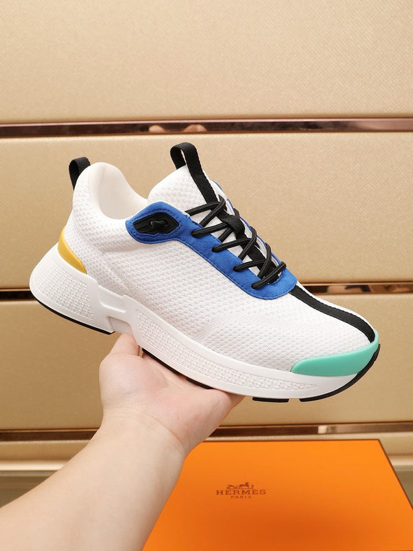 HM HUGO SNEAKER WHITE AND COBALT BREATHABLE FABRIC