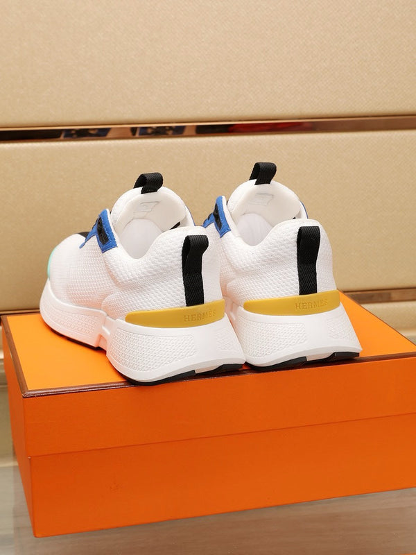 HM HUGO SNEAKER WHITE AND COBALT BREATHABLE FABRIC