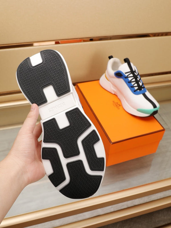 HM HUGO SNEAKER WHITE AND COBALT BREATHABLE FABRIC