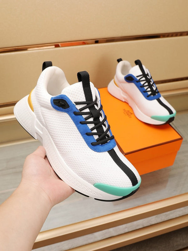 HM HUGO SNEAKER WHITE AND COBALT BREATHABLE FABRIC