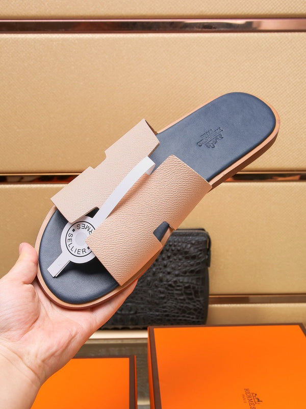 HM IZMIR SANDAL DENIM AND PEACHY CALFSKIN