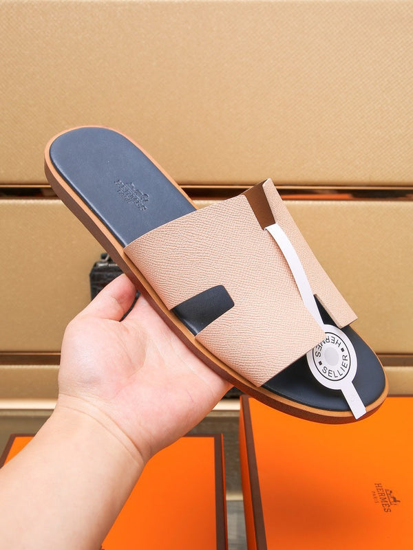 HM IZMIR SANDAL DENIM AND PEACHY CALFSKIN