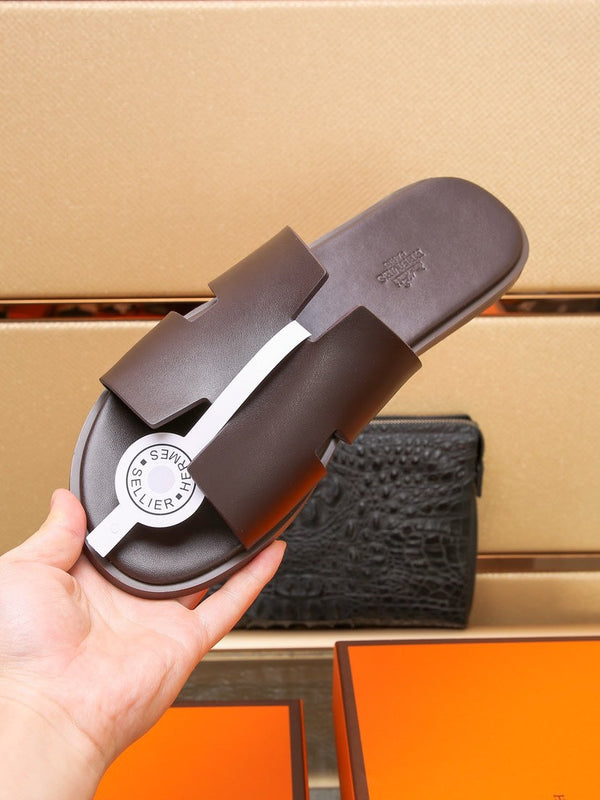 HM IZMIR SANDAL CHOCOLATE CALFSKIN