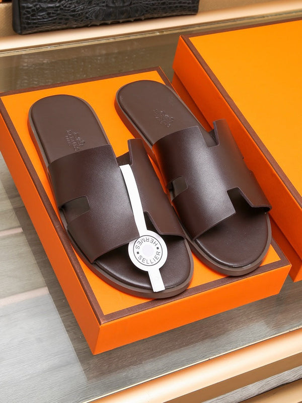 HM IZMIR SANDAL CHOCOLATE CALFSKIN
