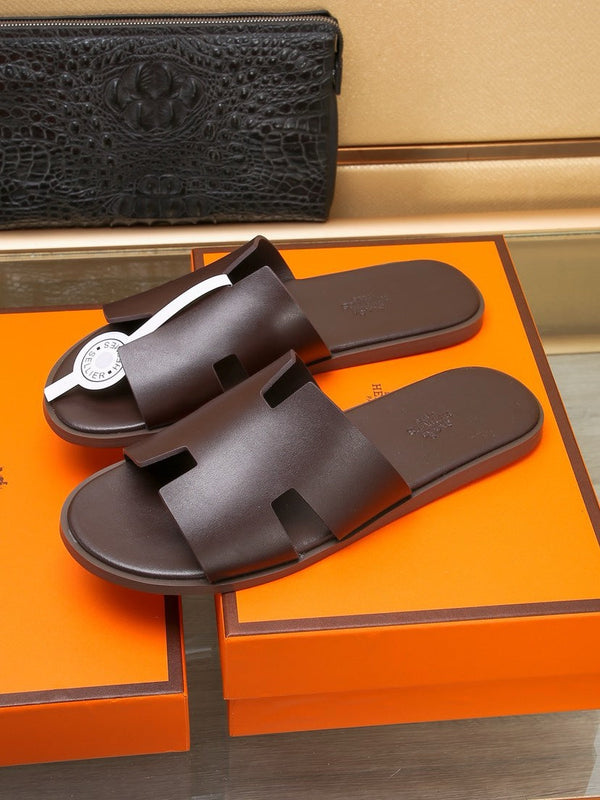 HM IZMIR SANDAL CHOCOLATE CALFSKIN