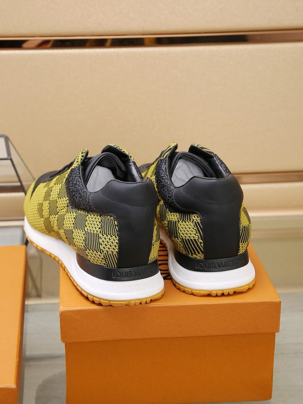 LV CLASSIC SNEAKER IN CORN YELLOW MIX BLACK DAMIER