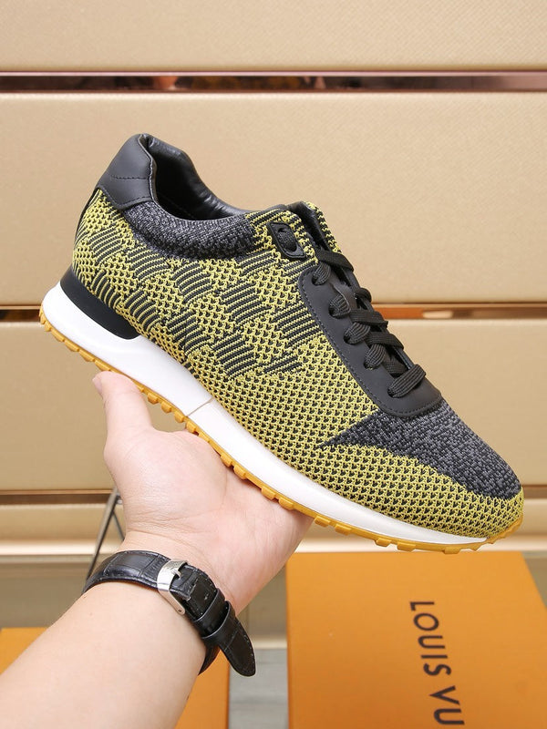LV CLASSIC SNEAKER IN CORN YELLOW MIX BLACK DAMIER