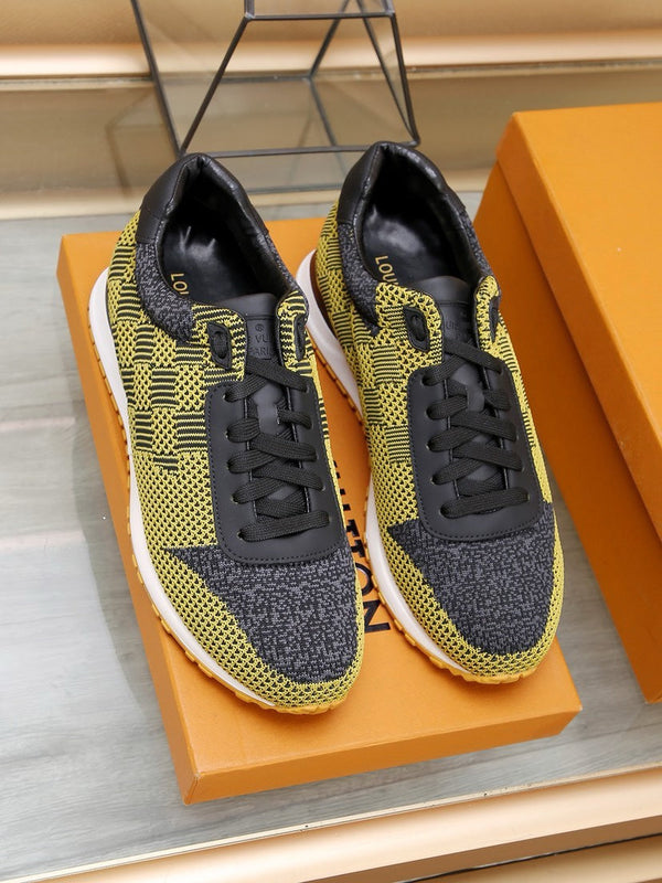 LV CLASSIC SNEAKER IN CORN YELLOW MIX BLACK DAMIER