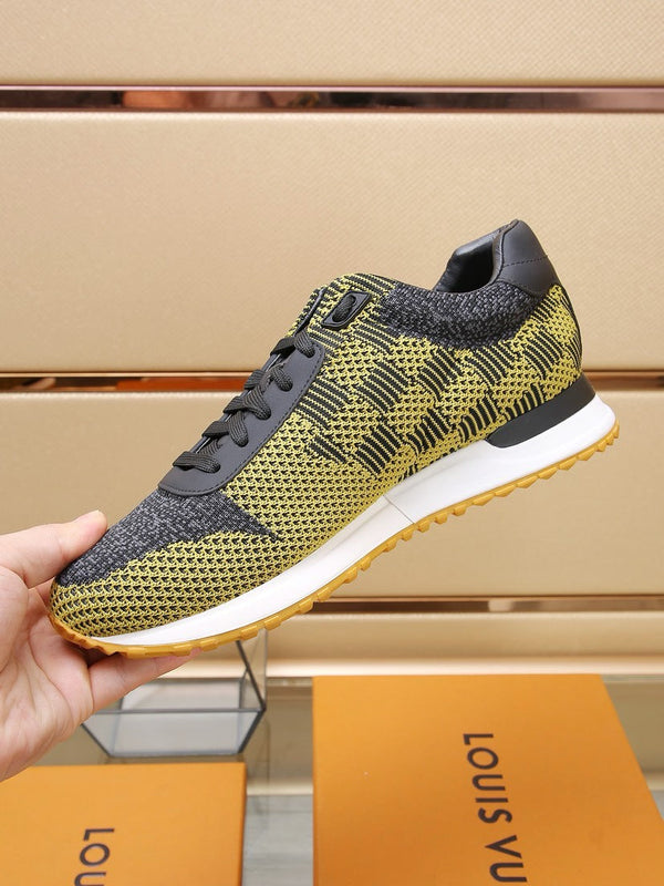 LV CLASSIC SNEAKER IN CORN YELLOW MIX BLACK DAMIER