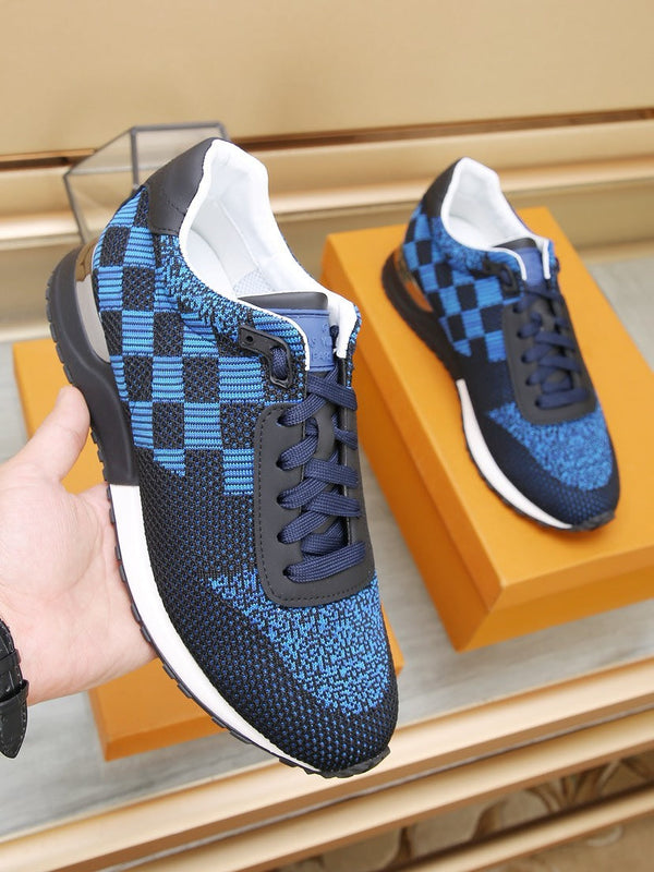 SNEAKER LV CLASSIC IN DAMIER NERO E AZZURRO
