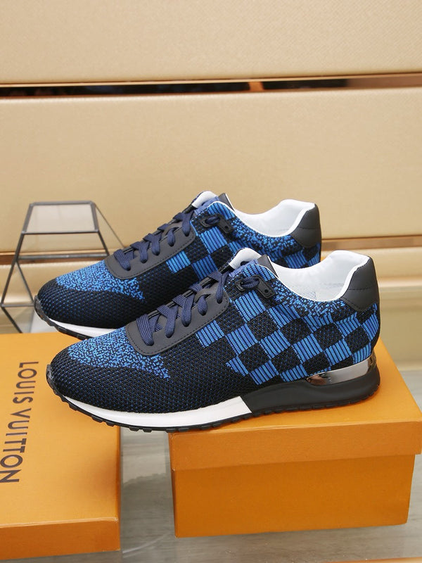 SNEAKER LV CLASSIC IN DAMIER NERO E AZZURRO