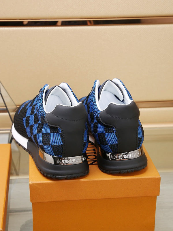 SNEAKER LV CLASSIC IN DAMIER NERO E AZZURRO