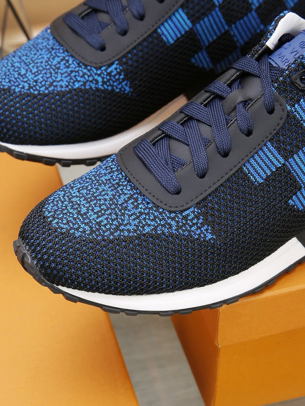 SNEAKER LV CLASSIC IN DAMIER NERO E AZZURRO