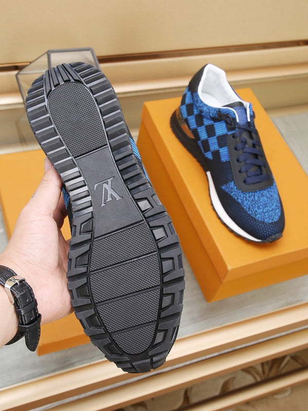 SNEAKER LV CLASSIC IN DAMIER NERO E AZZURRO