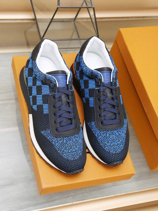 SNEAKER LV CLASSIC IN DAMIER NERO E AZZURRO