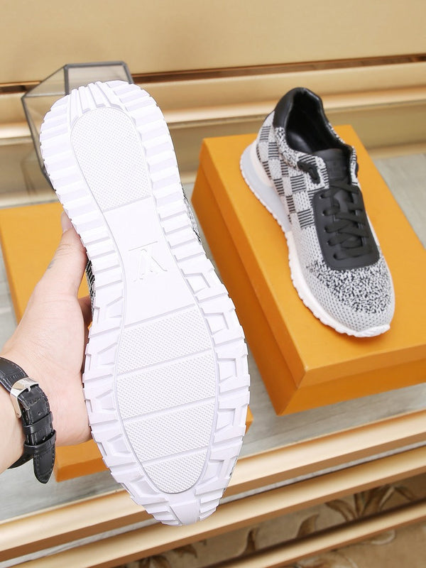 LV CLASSIC SNEAKER IN GREY MIX BLACK LUMINOUS KNIT