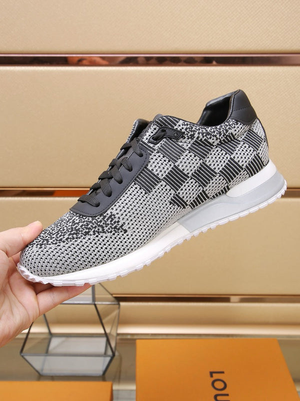 LV CLASSIC SNEAKER IN GREY MIX BLACK LUMINOUS KNIT