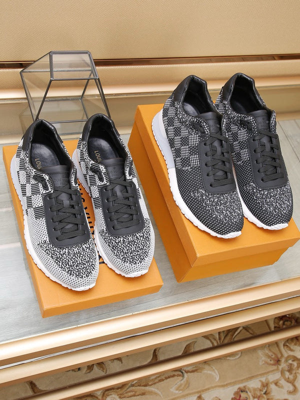 LV CLASSIC SNEAKER IN GREY MIX BLACK LUMINOUS KNIT